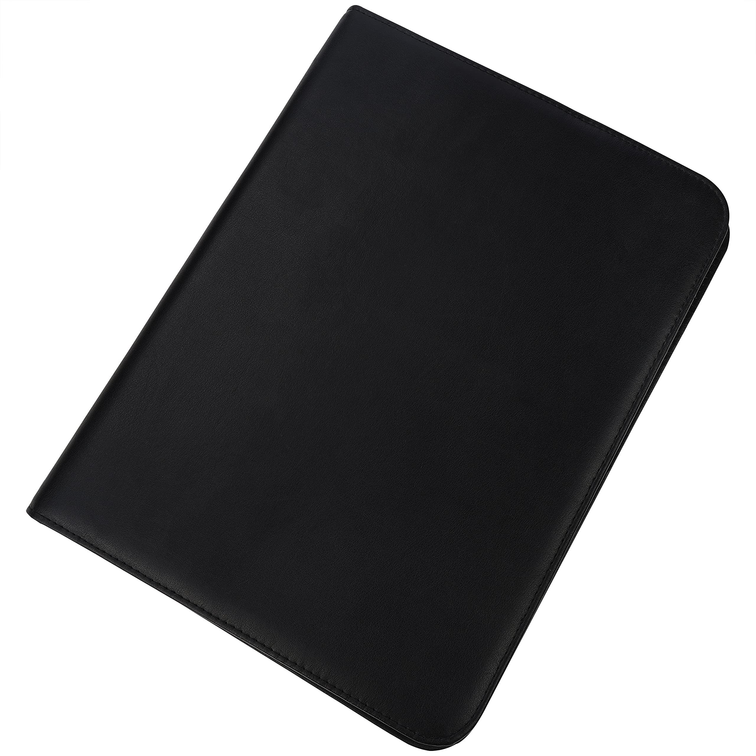 A5 Black - Professional Business Organizer With Document Pocket, Card Holder, Clipboard And Memo Pad