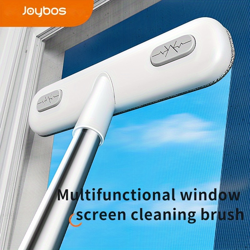 

Joybos 2-in-1 Screen & Glass Window Cleaning Brush - Reusable, Stainless Steel, No Power Needed For Bedroom, Carpet, Patio