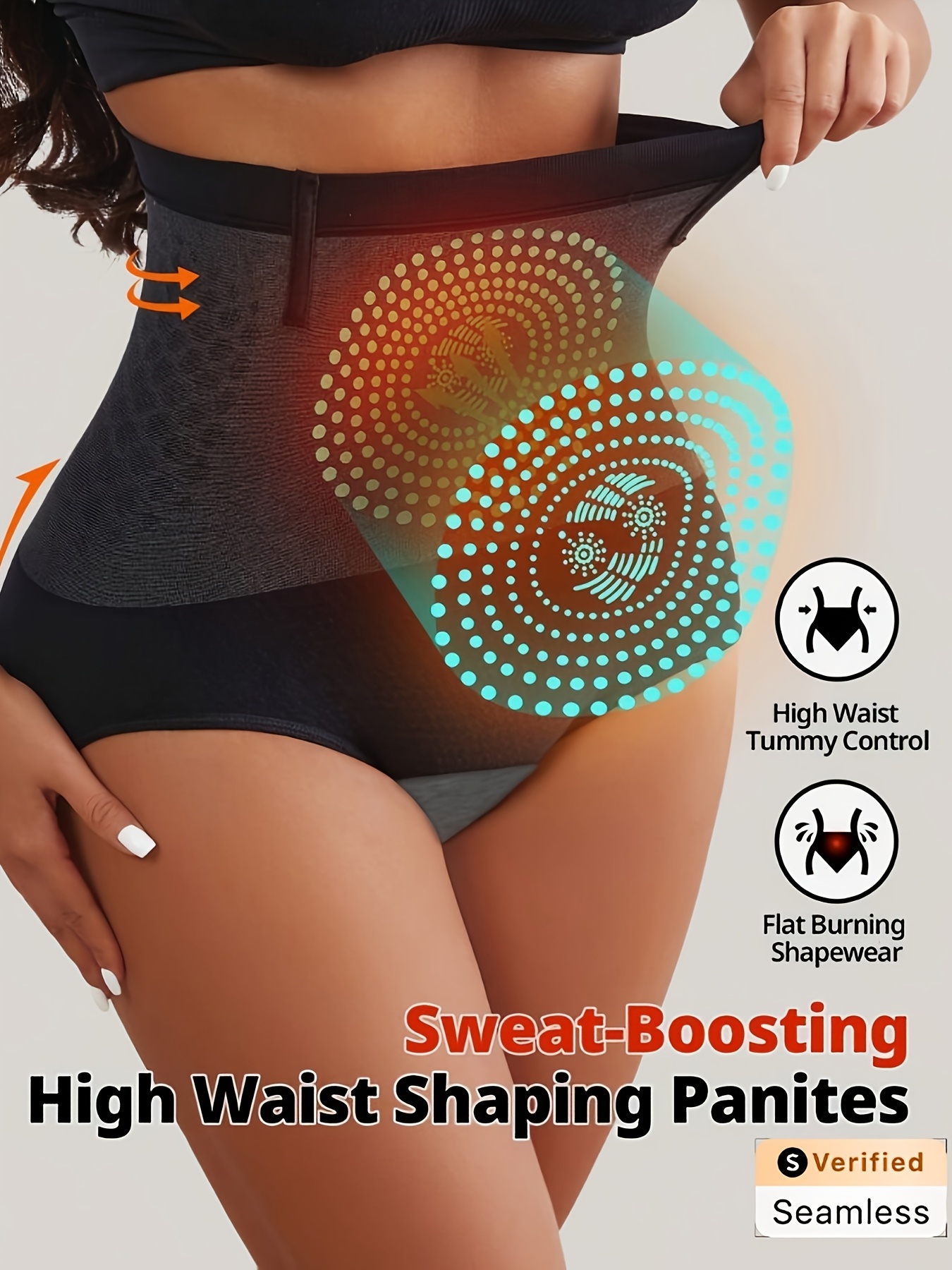 High Waist Thermal Shapewear Panty, Tummy Control Slimmer Intimate Panties, Women's Underwear & Lingerie