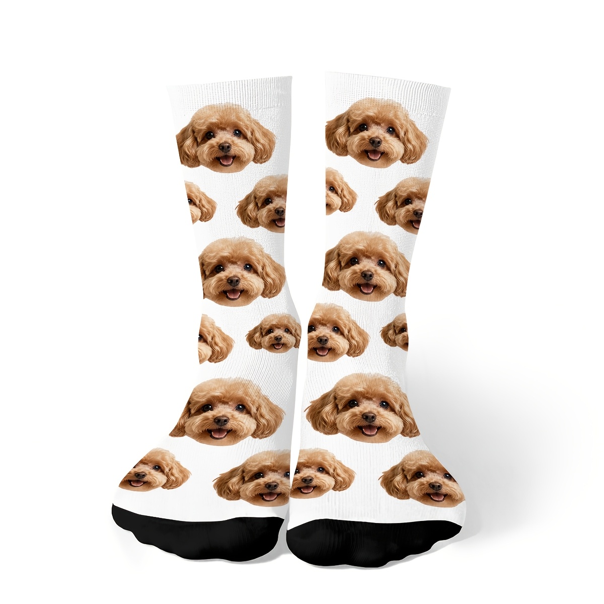TEMU 1 Pair Custom Socks, Personalized Private Custom Photo Socks, Socks With Pet Patterns, Fun Men's Socks Suitable For Holiday Gifting, Valentine's