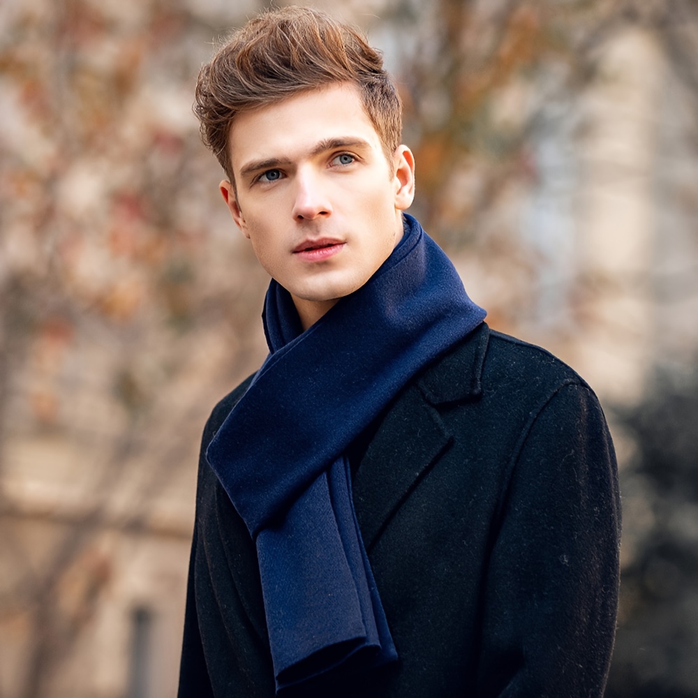 Apparel Men Knit Scarves, Long Male Scarf Knitted