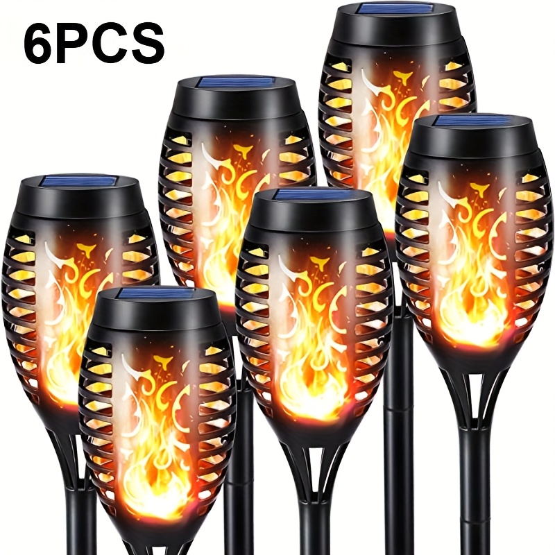 Image of 6pcs Solar-powered Outdoor Garden Landscape Lights, Halloween Christmas Lawn Yard Stake Decorative Lights For Festive