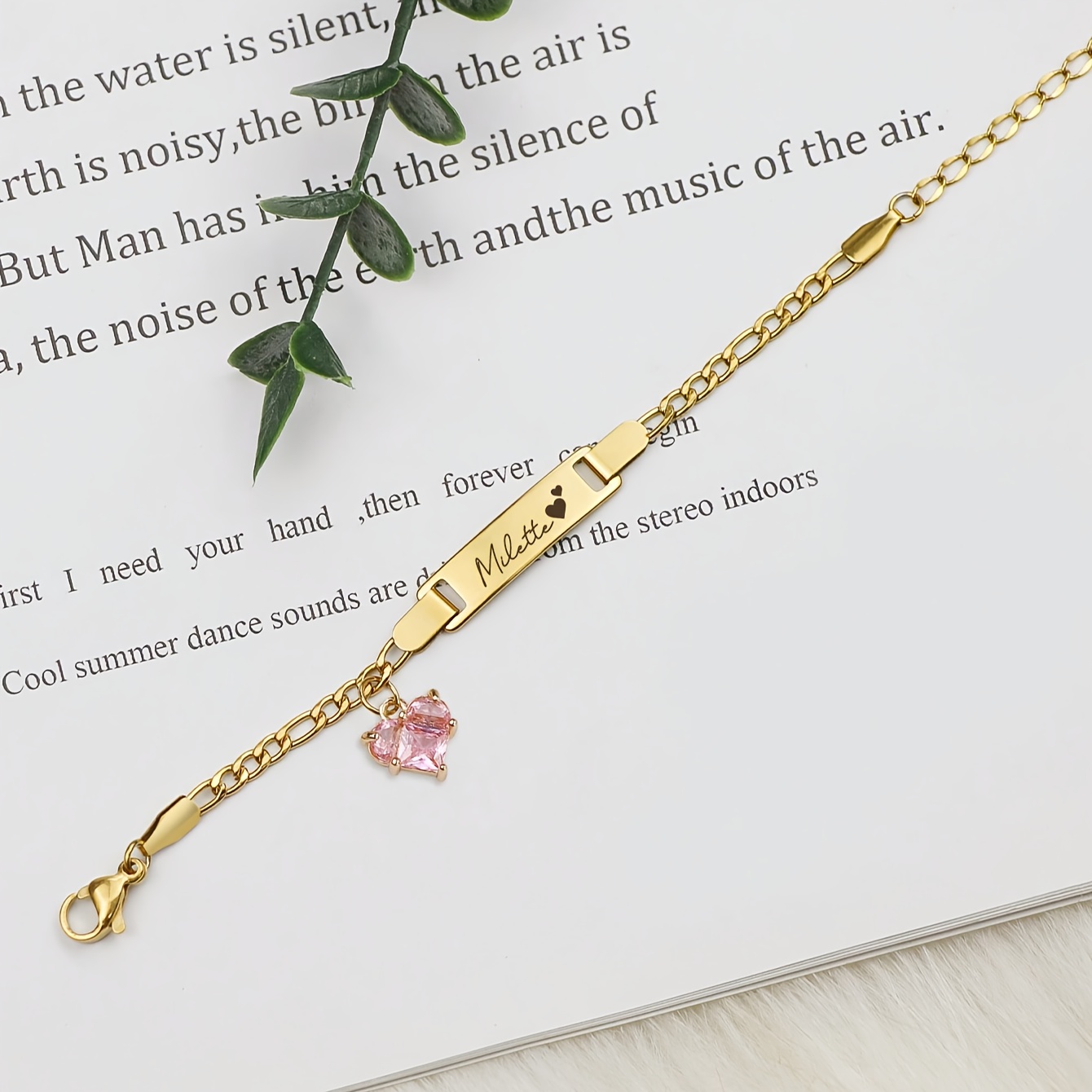 TEMU Custom Name Stainless Steel Bracelet, Cute Birthday Gift, Dear Jewelry, Suitable For Anniversaries, Fun And Meaningful Gift