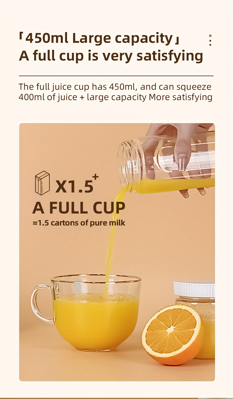 a set of electric juicing cups   in a portable dual cup design suitable for students and home use this multifunctional juicer features usb charging and is   a lithium battery making it   family   travel and outdoor activities details 11