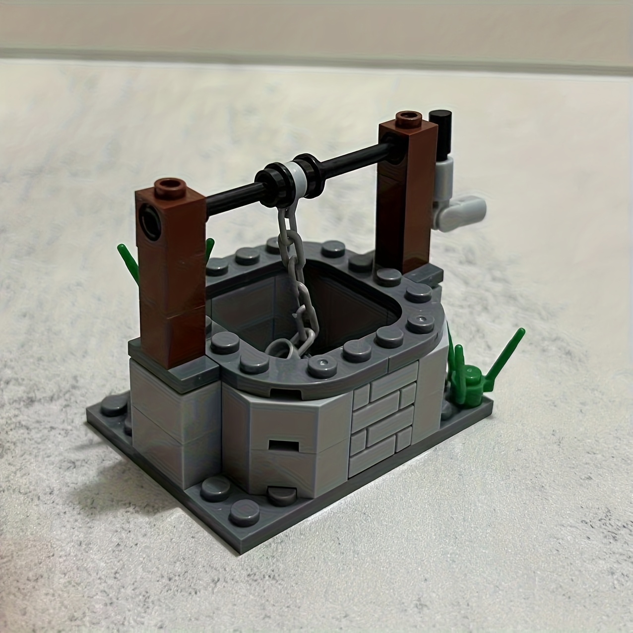 Image of 41pcs Outdoor Ancient Well Building Block Model, Building Scene Decoration Building Block Assembly Toys