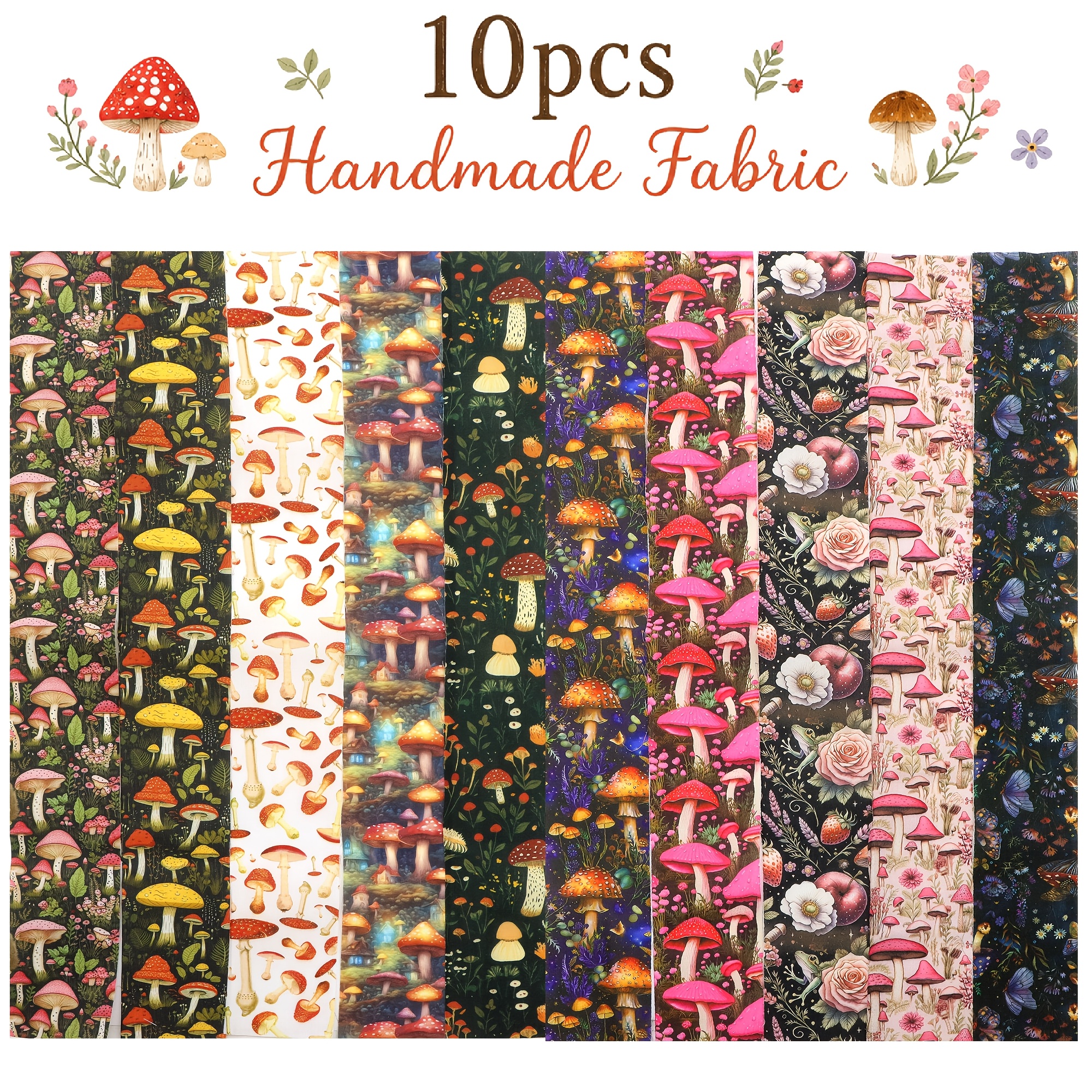 TEMU 10 rouleaux de tissu adaptés pour carrés de quilting, bandes prédécoupées jelly roll avec imprimé fleurs et oiseaux, carrés prédécoupés de 2,5