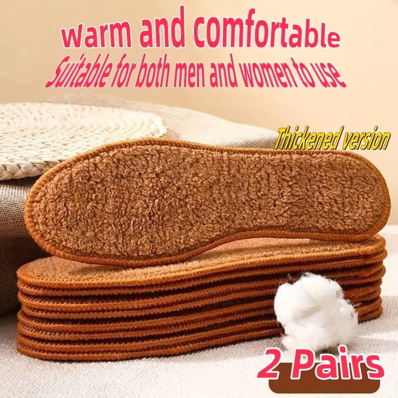 

4pcs, Alpaca Wool Insoles - Ultra-warm, Soft Plush For Winter | Breathable And Absorbent Shoe Inserts For Men And Women