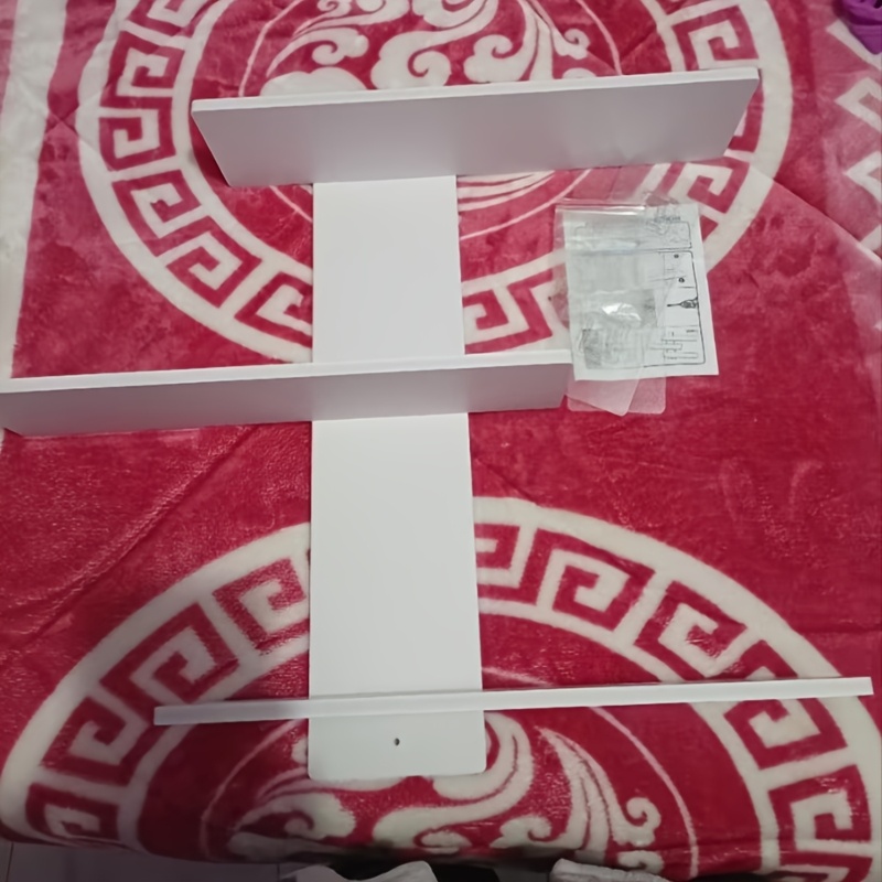 TEMU Elegante e suggestivo espositore decorativo - Scaffale a 3 ripiani regolabile da parete, per statuette, vasi di fiori e decorazioni - Utilizzato