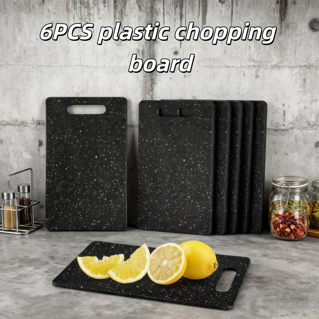 6pcs Plastic Cutting Board Set, Suitable For Meat, Cheese, Vegetables, And Fruits, Ideal For , Modern Kitchenware | | Preparing Durable Plastic Boards, Kitchen Cutting Boards