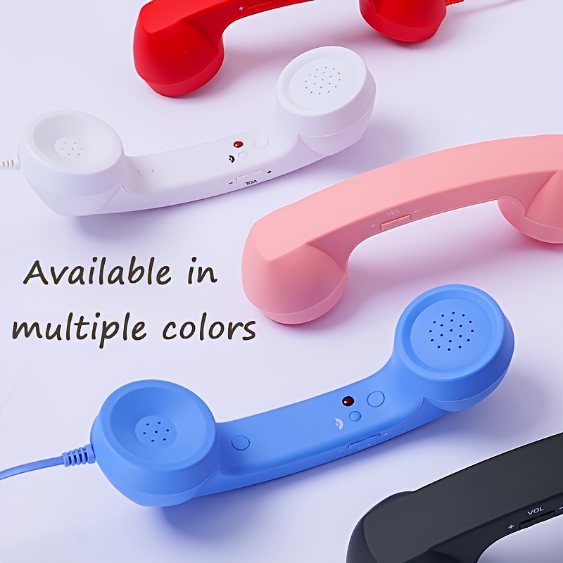 Retro Type-C Wired Headphones • Classic Desk Phone Design • Plug-and-Play • Compatible with Android & iPhone • Anti-Tangle Cable + Volume Control • Perfect for Halloween & Christmas Gifts