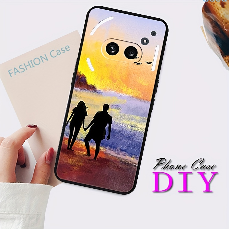TEMU Custom Diy Photo Pattern Phone Cases, Compatible With Nothing Phone 1/phone 2/phone 2a, Black Matte Tpu Soft Shell, Personalized Drop Protection