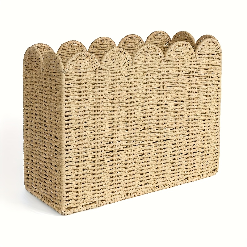 1pc Paper Rope Storage Baskets, Shelf Baskets