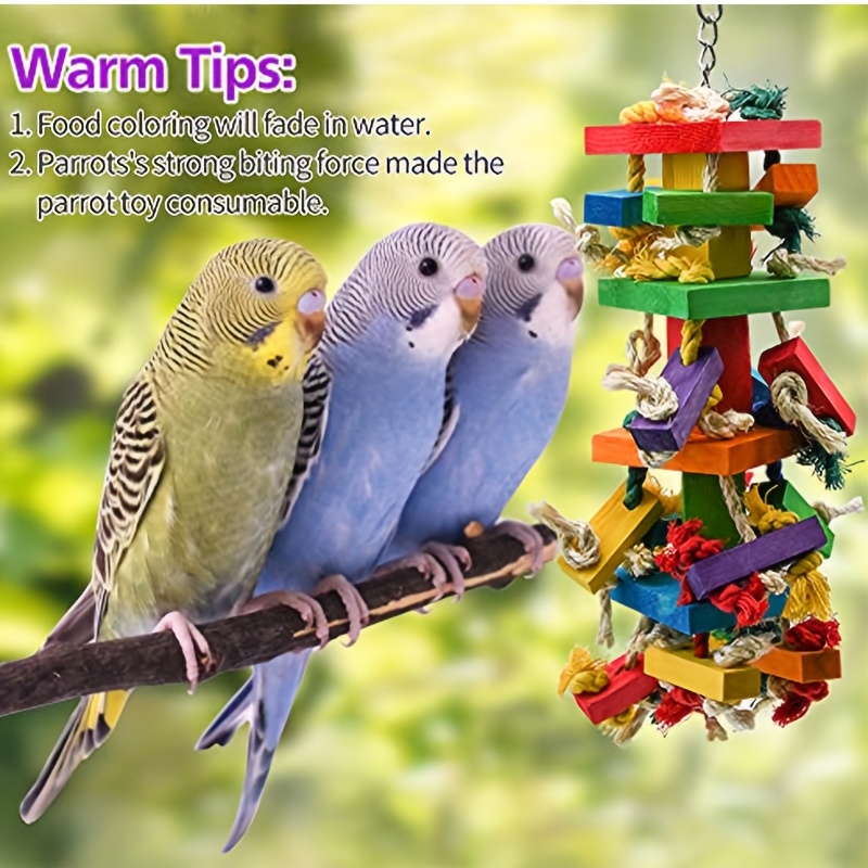 Bird Foraging Shredder Toy - Hanging Parrot Toy With Bell For Conures, Cockatiels, Budgies