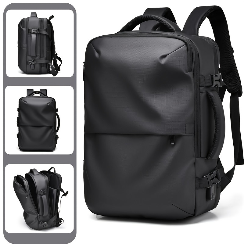 Expandable Large Capacity Multi Functional Backpack With USB Port With Password Lock Computer Compartment Practical Business Travel Lu