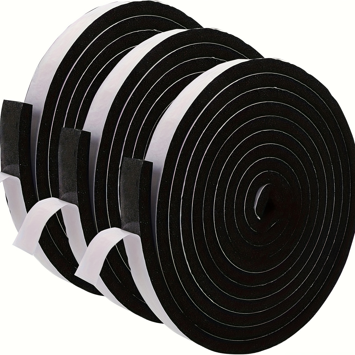 

50 Ft High Density Foam Weather Stripping Door Seal Strip Insulation Tape Roll For Insulating Door Frame, Window, Air Conditioner |