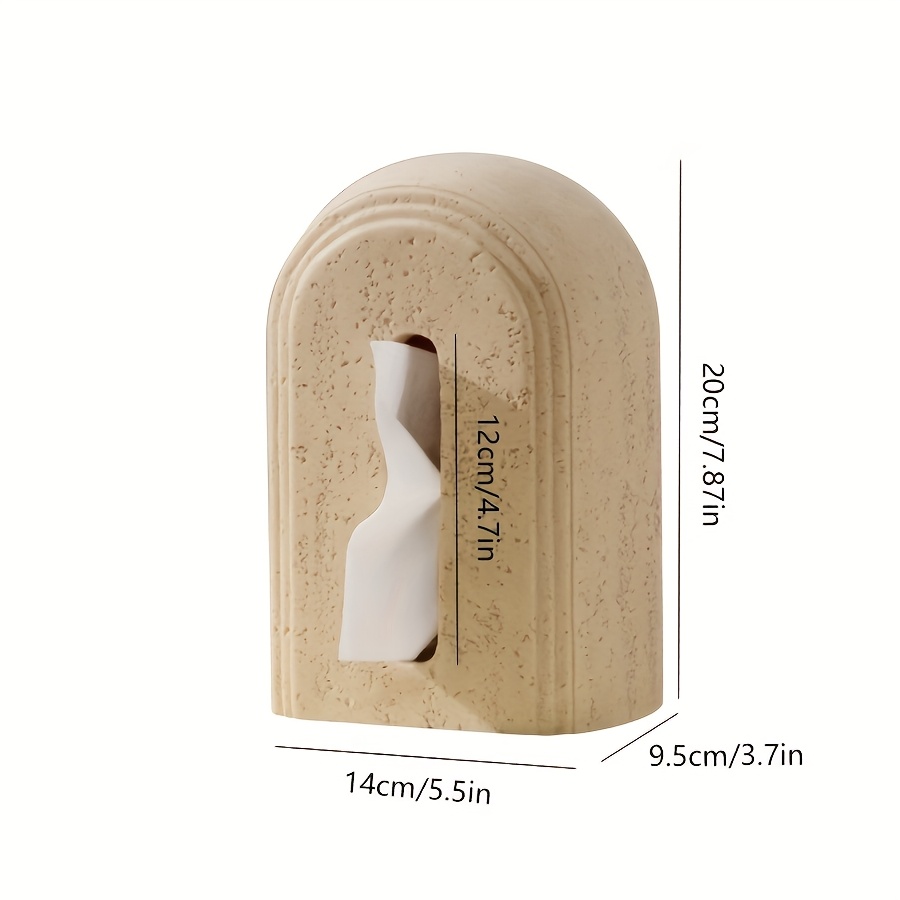 1pc elegant resin tissue box cover heavy duty and textured design suitable for bathroom bedroom office and more toilet paper holder paper dispenser elegant resin tissue box cover textured design toilet paper holder multi scene home decoration Product details 2