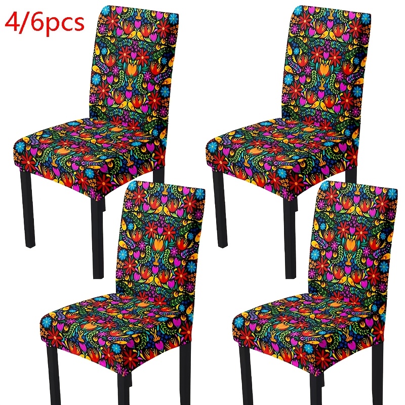 

4/6pcs Removable Washable Restaurant Chair Protector Suitable For Restaurants, Hotels, Ceremonies, Festival Decorations