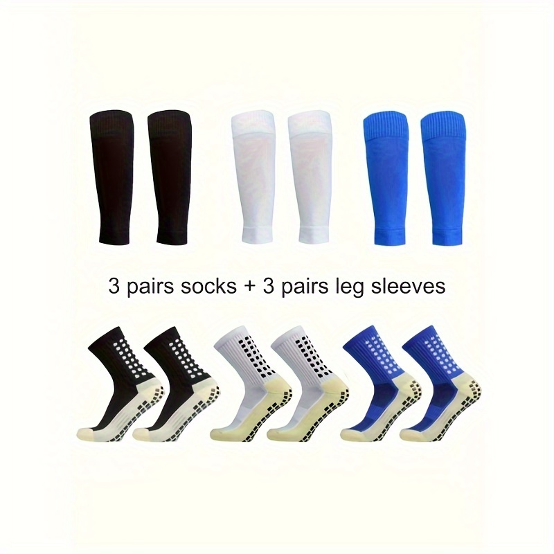 

6 Pairs Of Ultimate Comfortable Sports Socks - Super Breathable And Anti Slip Silicone Grip, Suitable For Football And Soccer - High-performance Outdoor Adventure Set