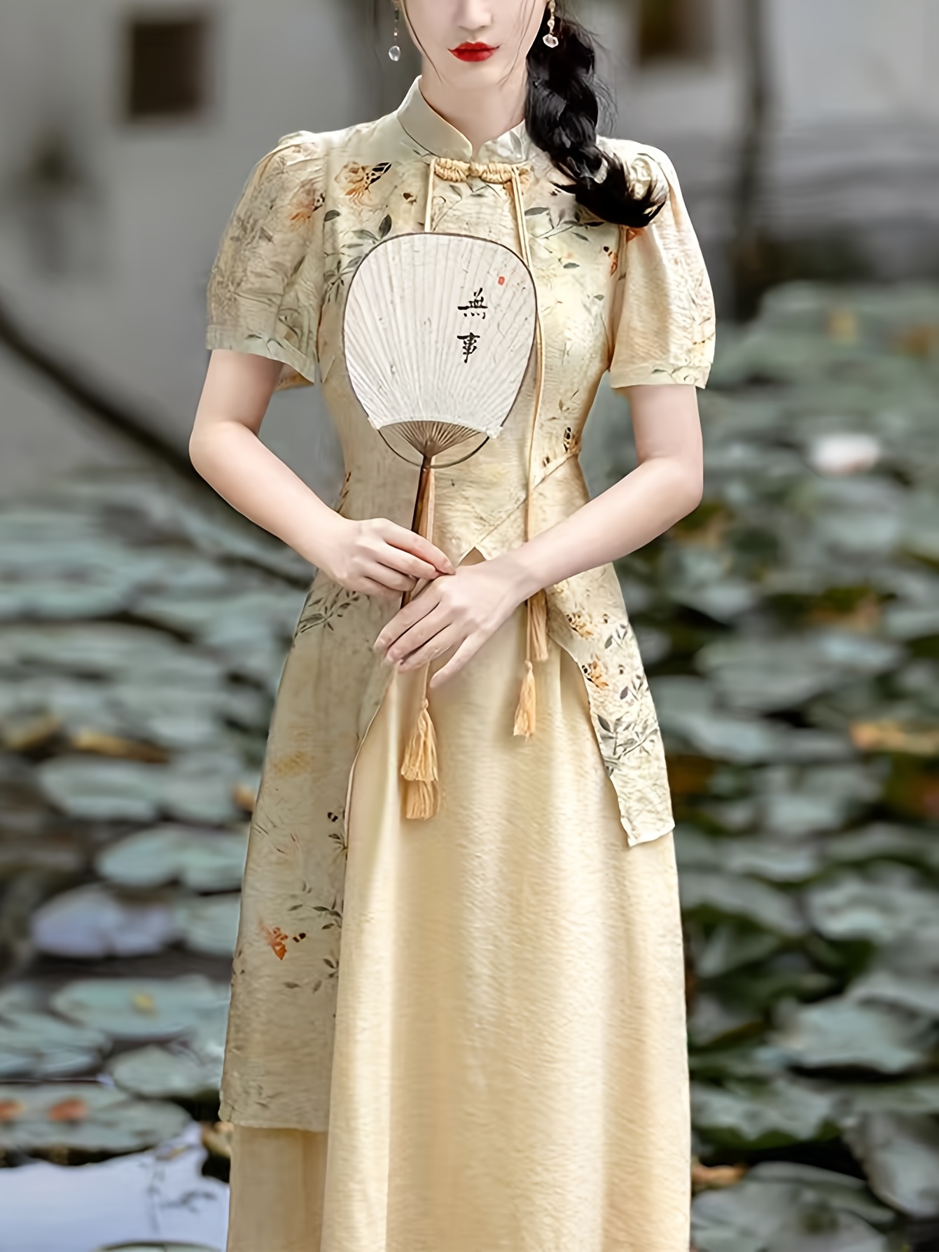 slim fit dress slacks Elegant Toast Dress – Modern Chinese Gown with Exquisite Embroidery f –  Yandan_Hanfu main image 1