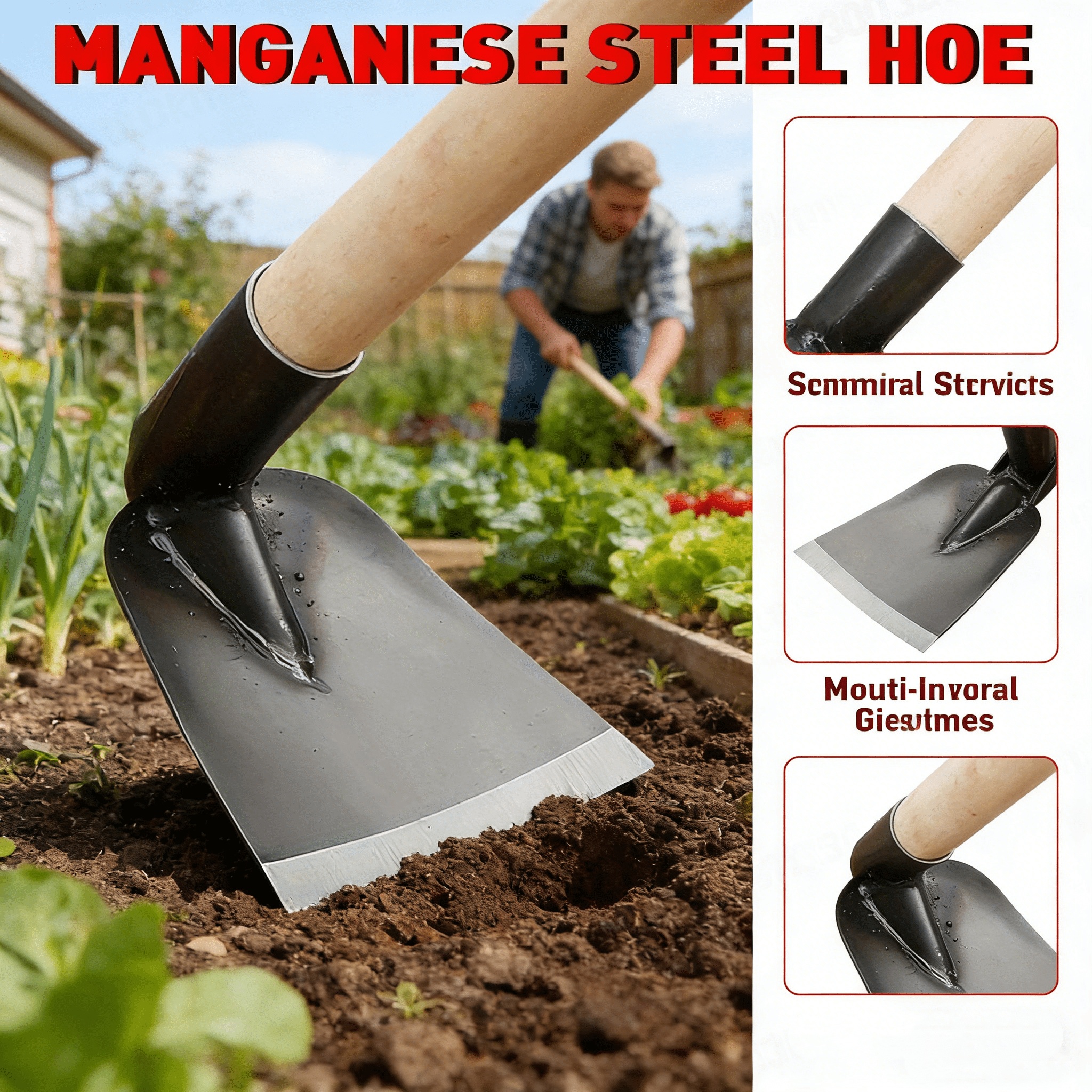 Image of Small Hoe, Gardening Hoe, Home User Outdoor Tool, Suitable For Planting Vegetables And Flowers