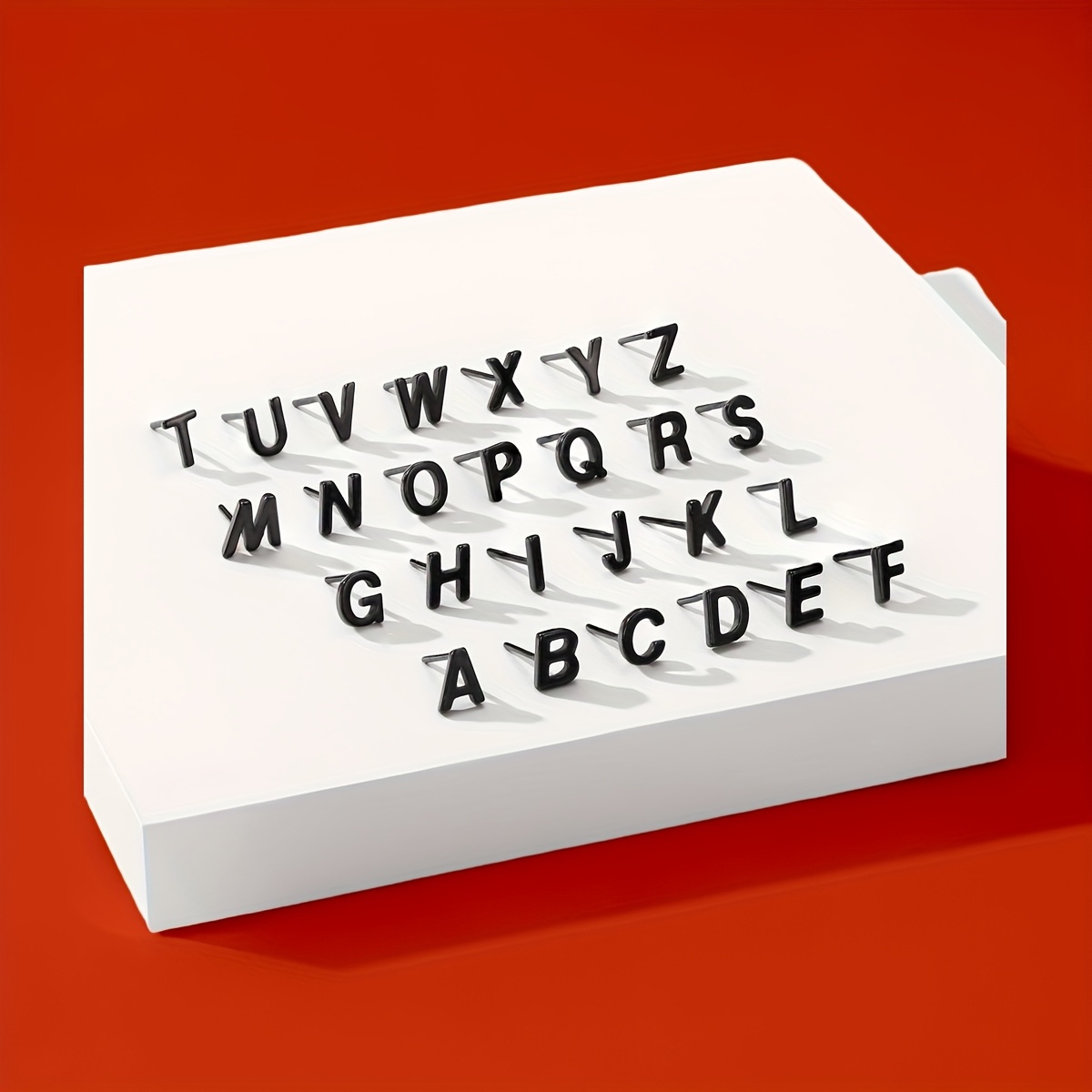 A Alphabet Ceramic Stud Earrings Hypoallergenic Ideal for Daily Wear