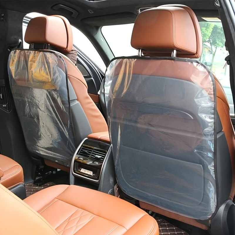 1pc Durable Waterproof Car Seat Back Cover - Anti-kick And Dirt Protection Pad Car Seat Back Film Anti-slip Protective Cover Mat