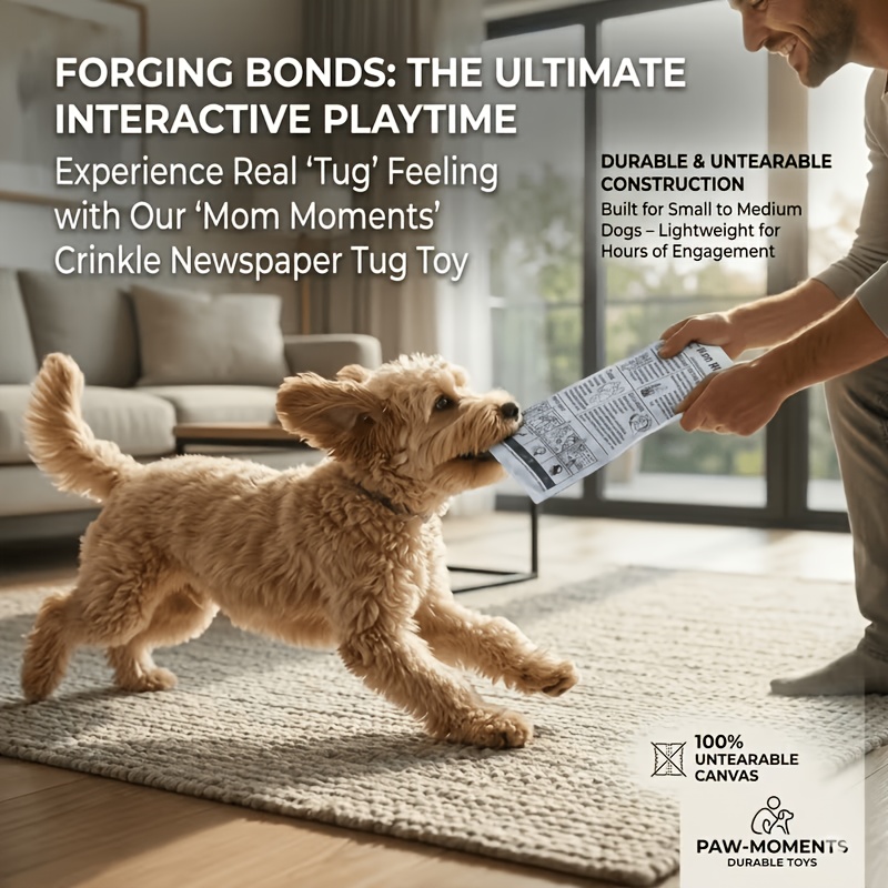 fun newspaper toys are suitable for all dogs and cats the sandpaper sound toy is ideal for large medium and small dogs and cats durable fabric enrichment toys help   boredom and anxiety   water washable Product details 1
