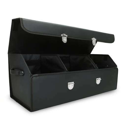 car trunk organizer 30 inches leather collapsible organizer collapsible portable car storage organizer with large compartments for suv vehicle truck home grocery camping