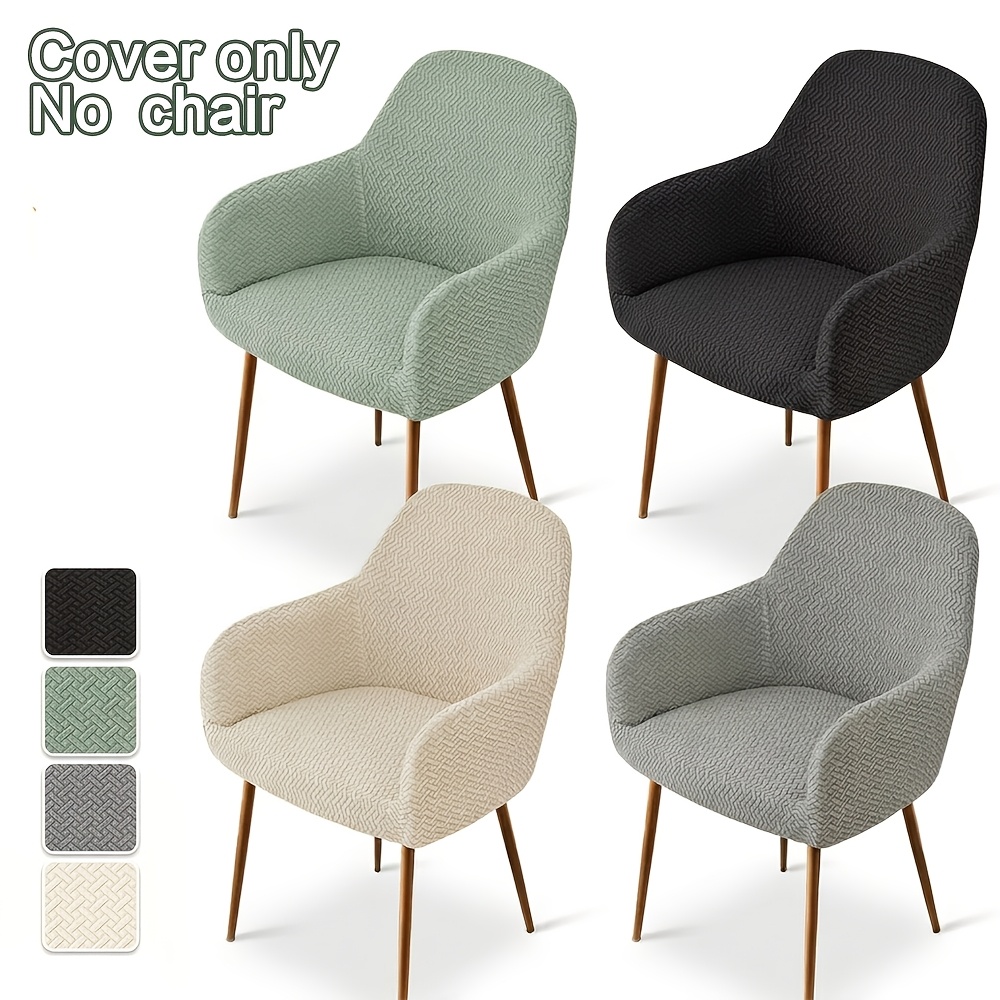 1pc jacquard high back elastic chair cover with stretchable suitable for office dining kitchen chairs fit removable washable piece cover jacquard fabric protector for weddings parties hotels spring summer home decor