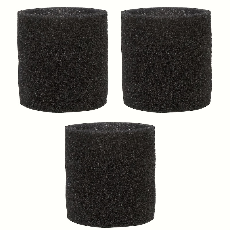TEMU 3pcs Foam Sleeve Filter Replacement Parts, Foam Replacement Filter For And Wet Vacuum Cleaners Compatible With , & Shop Vacuum Cleaners, Vf2001