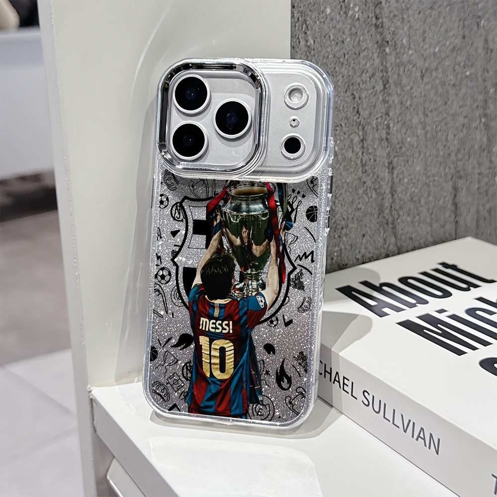 Funda para Teléfono: Fashion-Clubs-Barcelonas Messis, Compatible con iPhone 17 16e 16 15 14 13 12 11 Pro Max Air X XR XSMAX 8 7 Plus, Transparente, TPU Suave, Carcasa Trasera