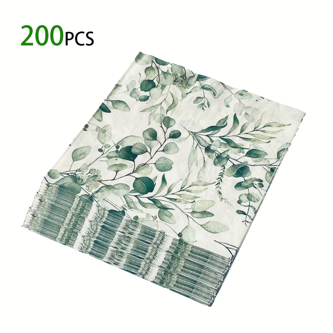 

Printed Paper Napkins Western Party, 200pcs 33*33 Square Eucalyptus Printed Napkins (10 Pack)