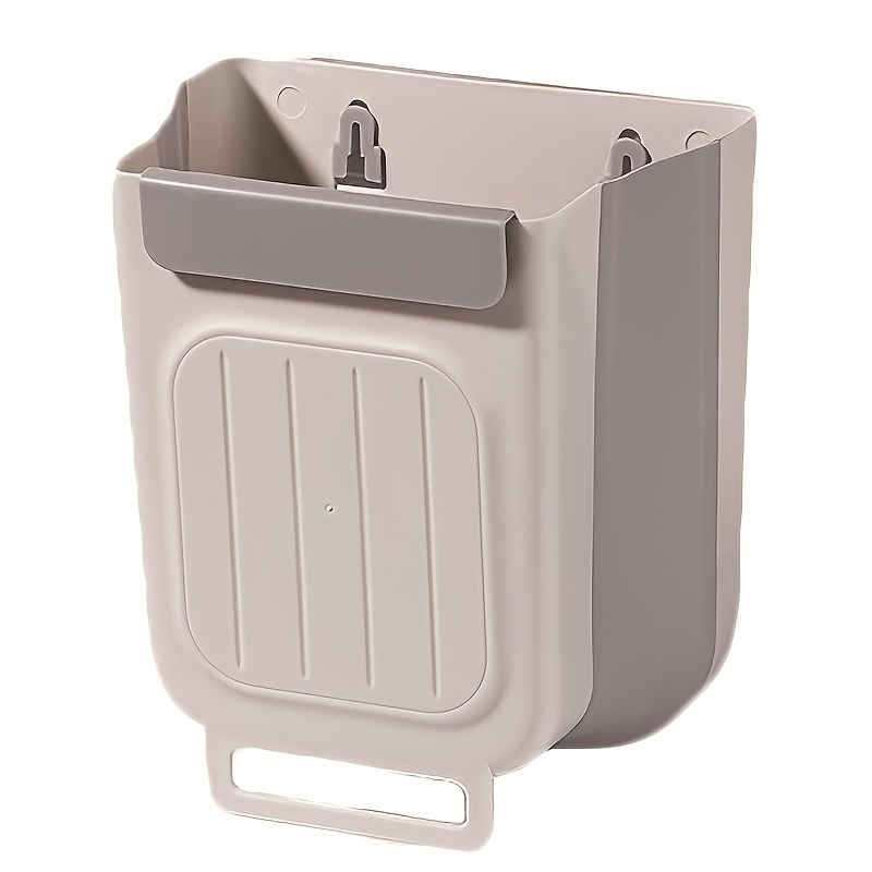 Image of 6l Foldable Kitchen Trash Can, Home Cabinet Hanging Waste Bin, Non-curved Thickened Large-diameter , Kitchen Supplies