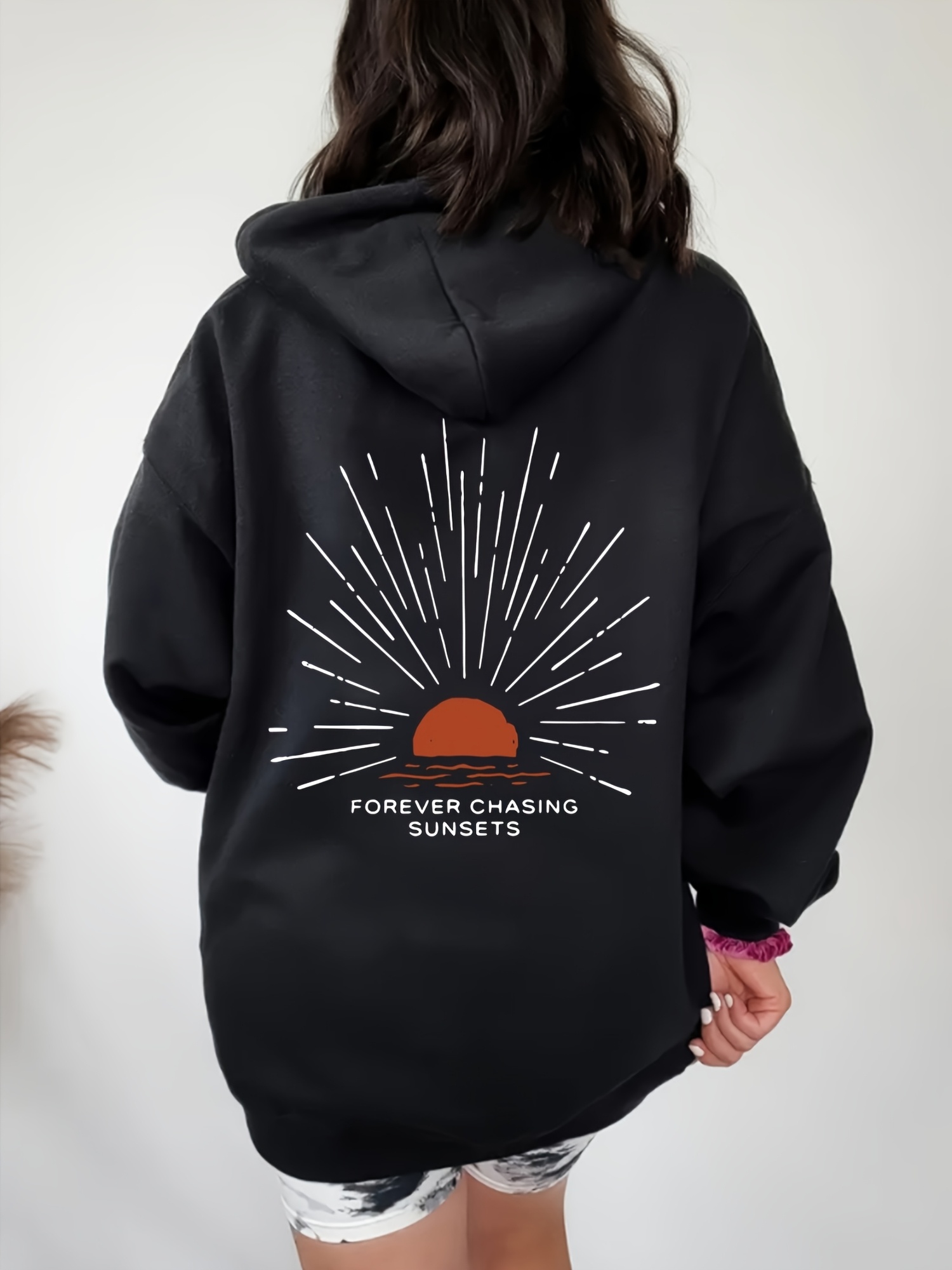 Tシャツ・カットソー +AMBLER+ Three star embroidery unisex hooded sweatshirt blac embroidered hoodie sold on Temu United States