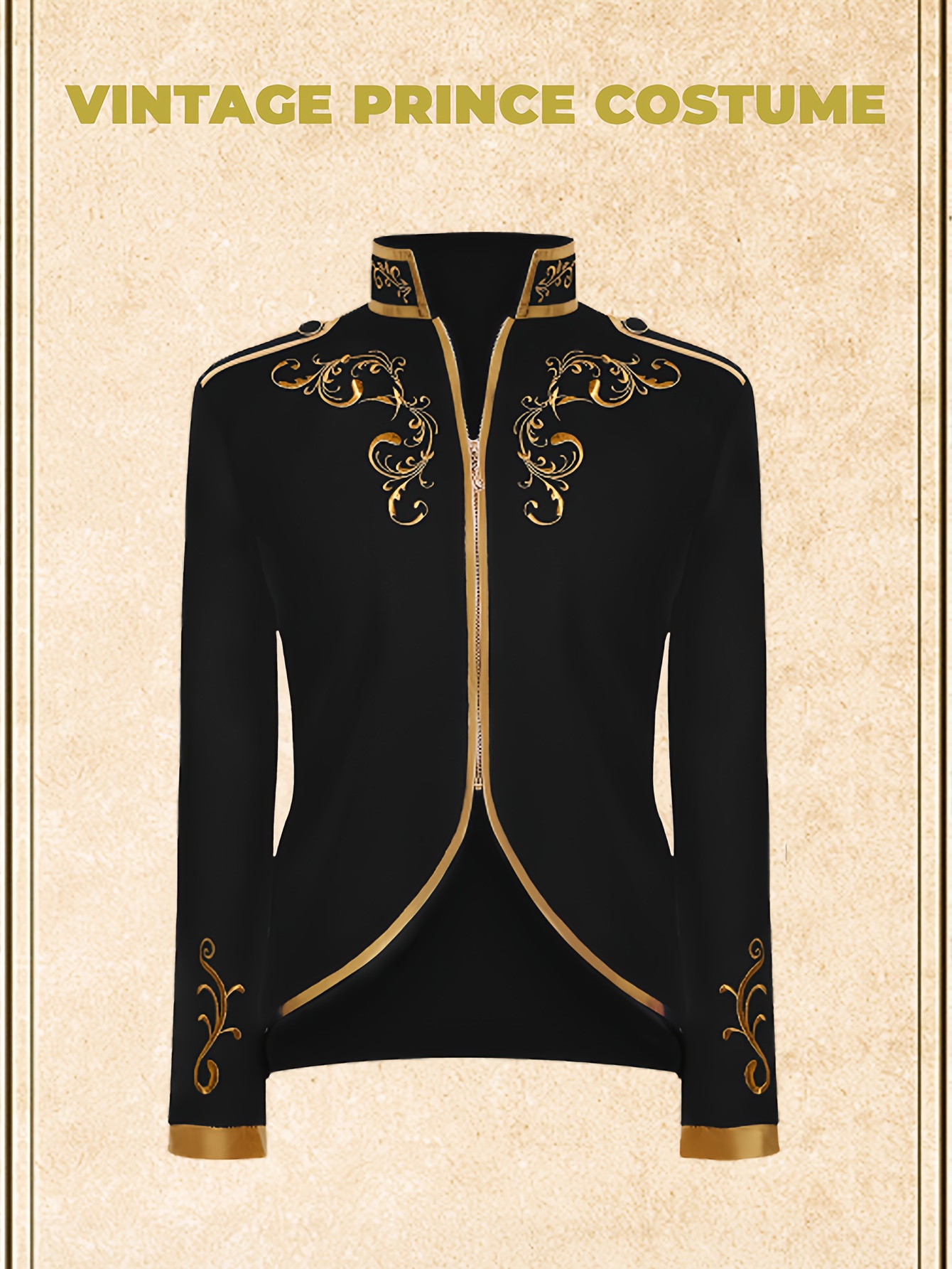 mens vintage prince costume jacket vintage court style mens prince coats drummer parade punk prince uniform for halloween cosplay black 0