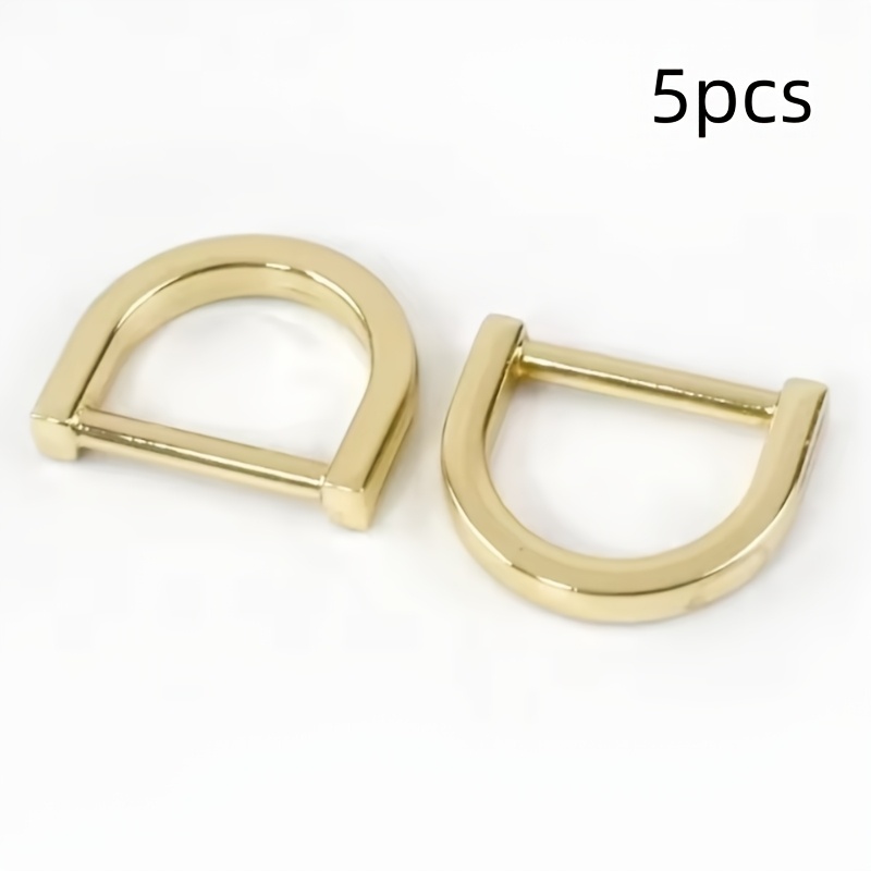 TEMU Lot de 5 boucles à anneau en D en métal de 20 mm pour sangle de sac, bouton-pression, sangle, fermoir de connexion, boucle de ceinture,