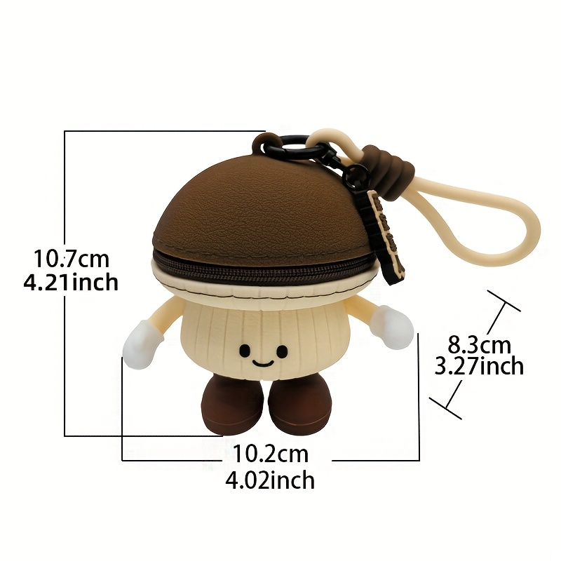 TEMU 3D 카툰 실리콘 가지 디자인 동전 지갑, 당근 모양 수납 파우치, 휴대용 감자 모양 내부 파우치