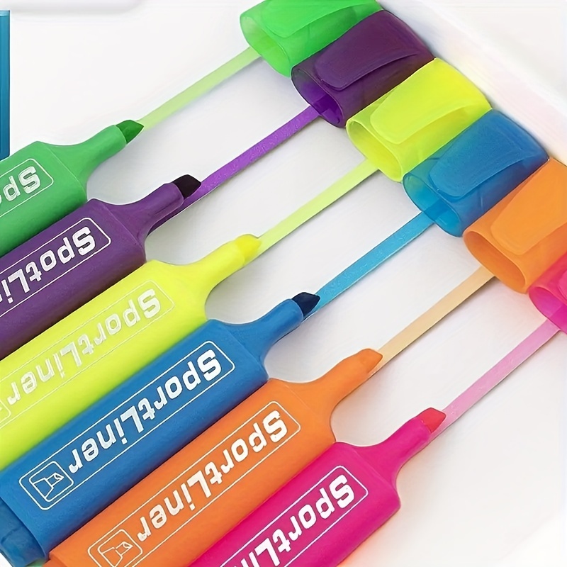 6pcs set chisel tip set drying ink back to school and note kawaii stationery with a of colors details 1
