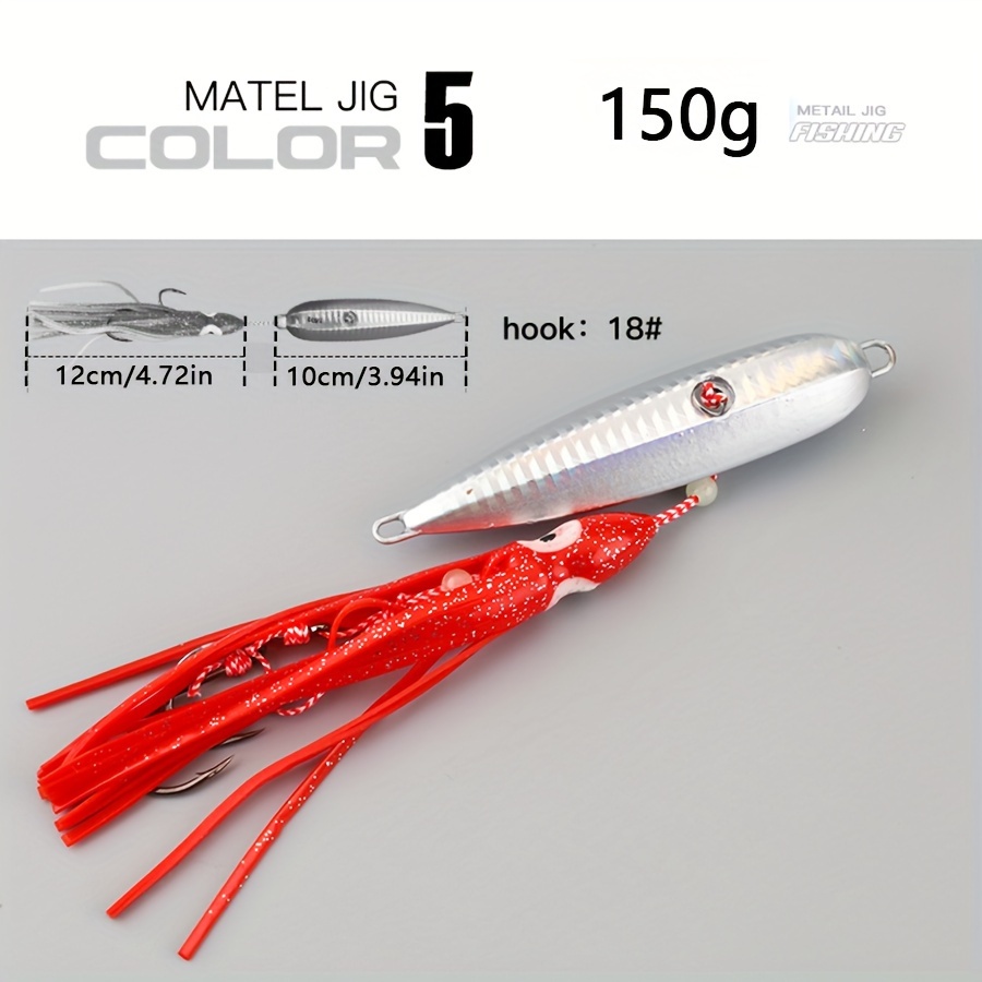 Long Casting Jig Red/Silver