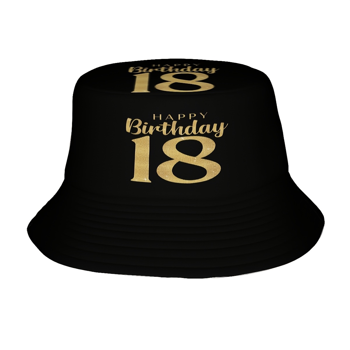 TEMU 1pc Of A Chic Glitter Design Fisherman Hat For An 18th Birthday, A Trendy Hat With A Character, Perfect For Outdoor Activities Like Vacations,