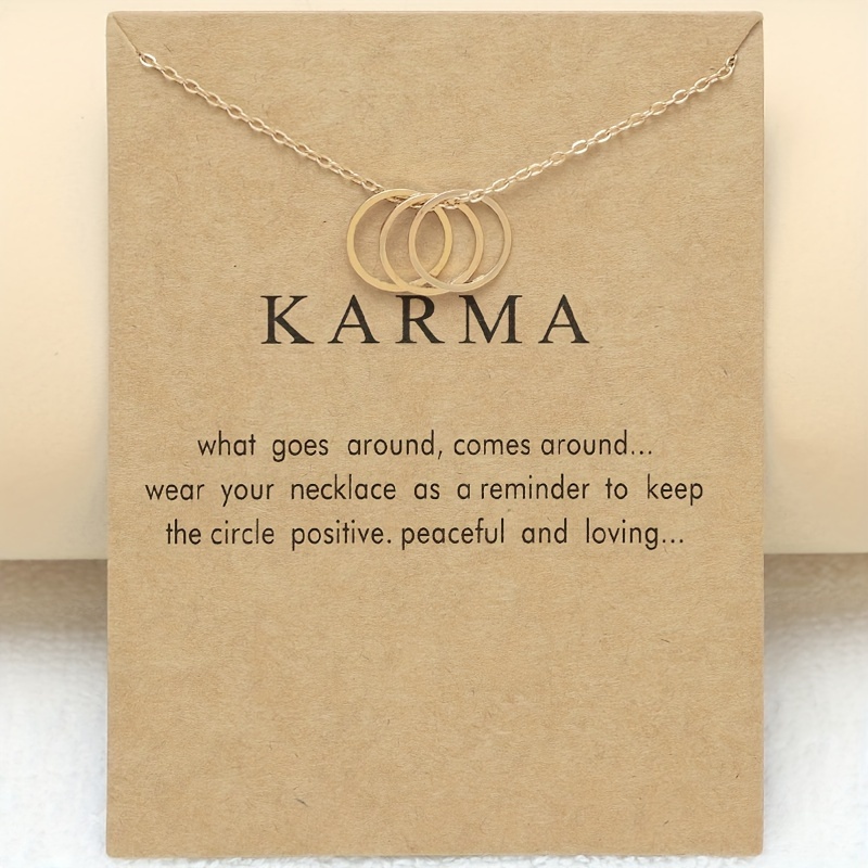 

Popular New Style Jewelry Karma Creative Pendant Card Necklace For Women's Gift