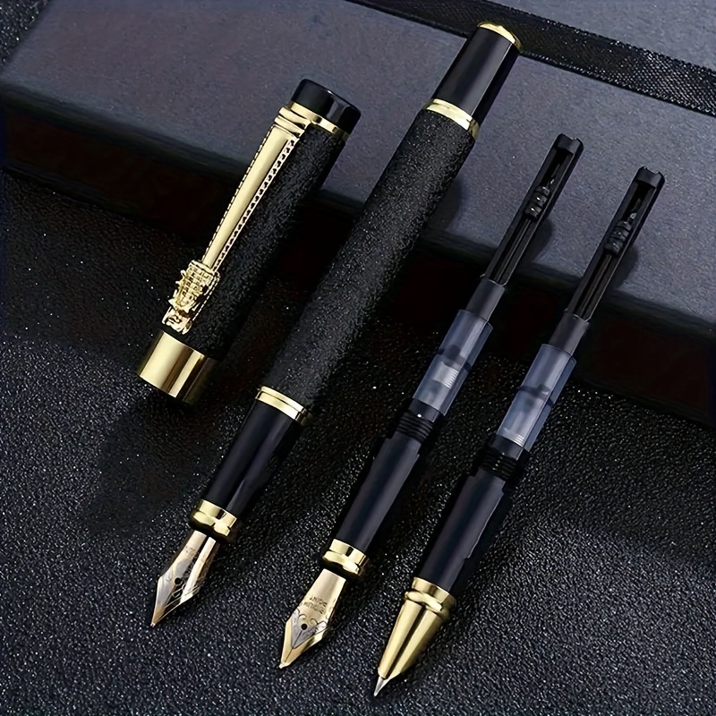

Elegant 3-piece Fountain Pen Set - Metal Business Pens, Perfect Gift For Daily Writing - Choose From 0.015", 0.02", Or 0.04" Nibs Fountain Pens For Writing Fine Point Pens For Writing