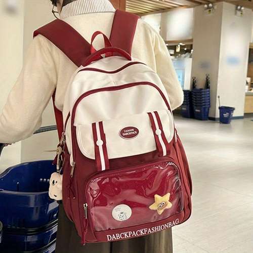 Sunnyheart Backpacks Colorful Large Capacity Smooth Zipper Pure Color Girl Backpack School Bag For Girls I203236904