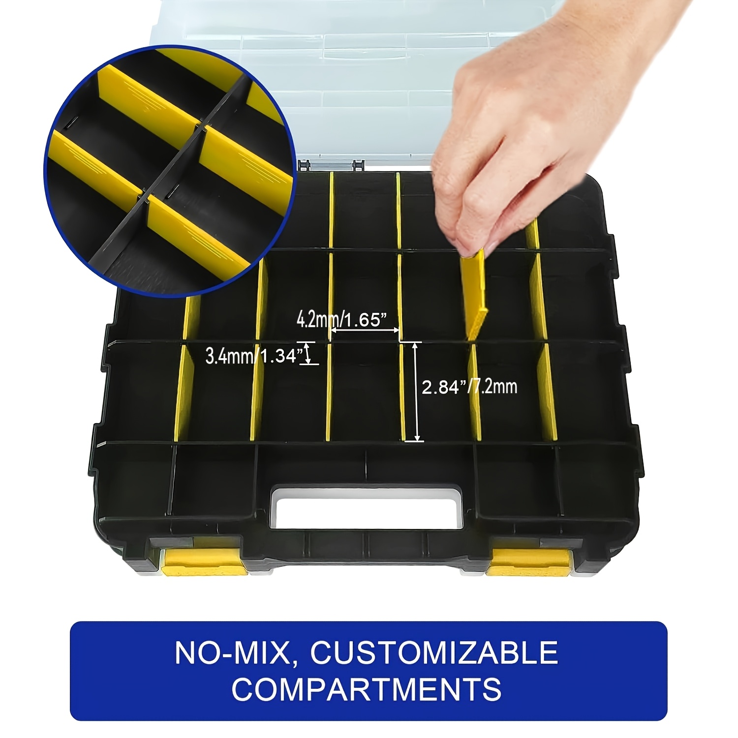 Kit de 1575 Piezas de Tornillos y Tuercas, Acero Inoxidable 304 con Cabeza Phillips y Plana, Arandelas Combinadas, Duradero en Caja de Almacenamiento Doble Cara - Imagen 4