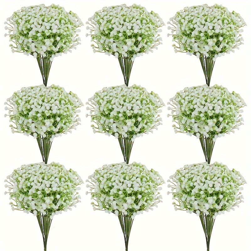 

12pcs Premium Artificial 's Breath Flowers With Stems - Real Touch, Oxidation Resistant Faux Bouquets For Home, Office & Garden Decor - Ideal For Weddings, Birthdays & Bridal Showers