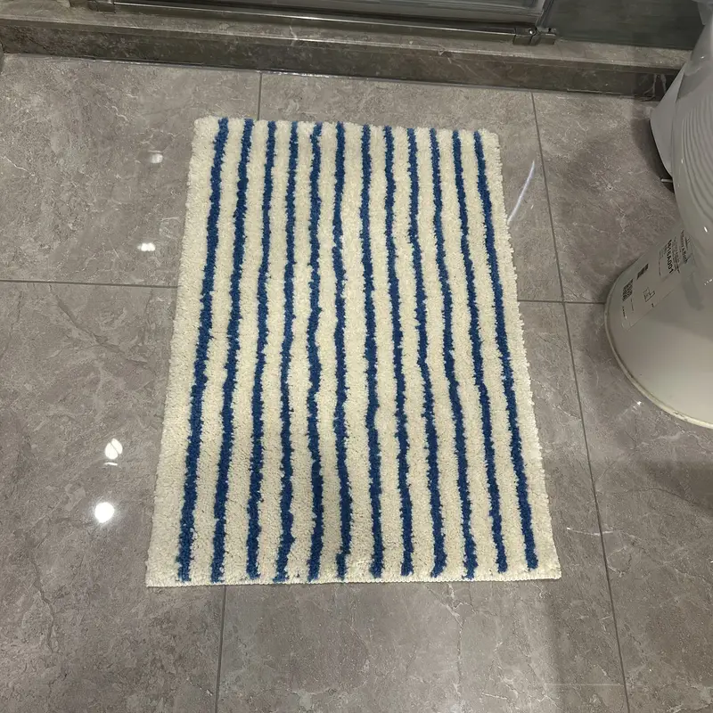 kitchen and bathroom floor mat non slip mat ultra fine floor mat soft absorbent bathroom mat long kitchen mat bedside mat machine washable non fading floor mat striped door mat furniture decorative mat mothers day mat light luxury ultra fine bathroom mat clustered durable block rug sizes and four colors Product details 1
