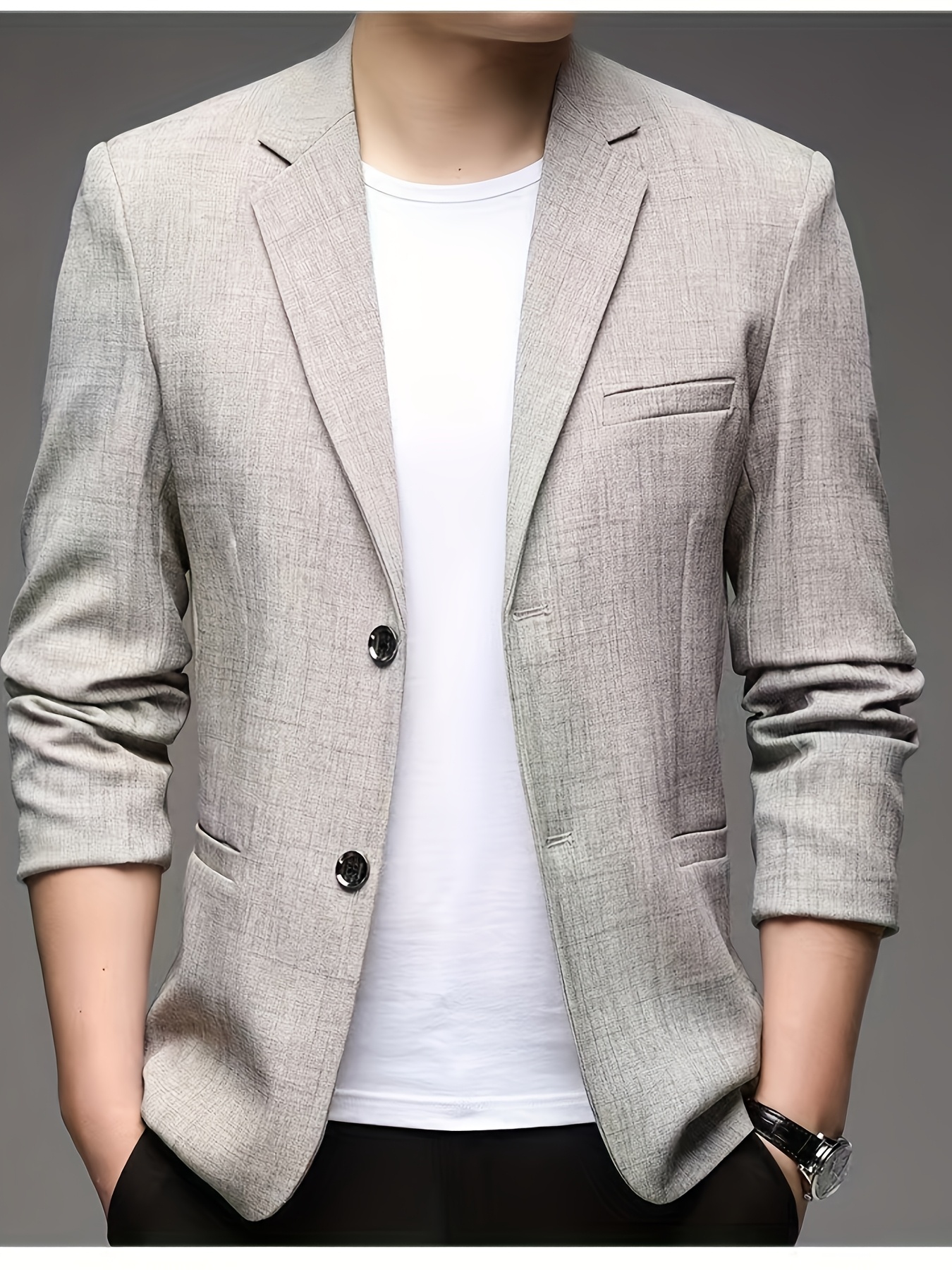 Lightweight Blue Check Blazer - Stylish, Versatile, and Sun-Resistant for Work and Casual Attire, Polyester Fabric, 90g/m², Casual Attire Blazer | Check Pattern Blazer | Polyester Blazer