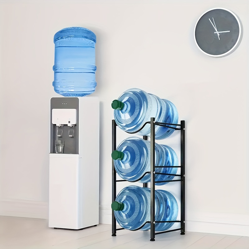 

5 Gallon Water Bottle Holder 3 Tier Water Bottle Rack Organizer - For Water Dispenser, Heavy Duty Water Dispenser Stand For Room Office, Black