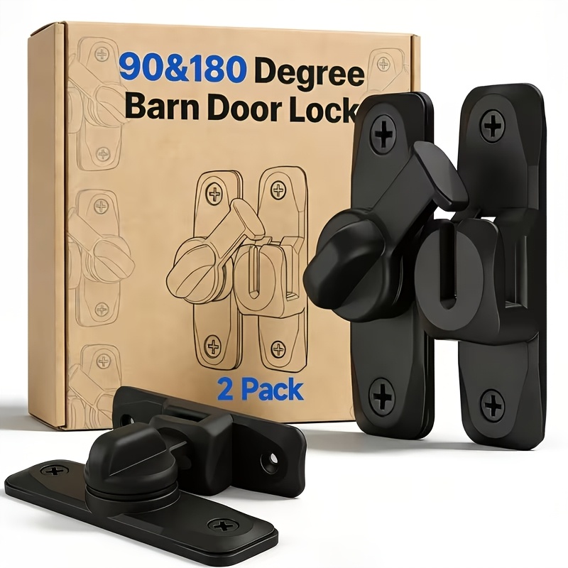 2pcs heavy duty security anti theft door lock handles with anti pry   lock adjustable   90 180 manual operation suitable for commercial residential use stable doors doors for business locking system