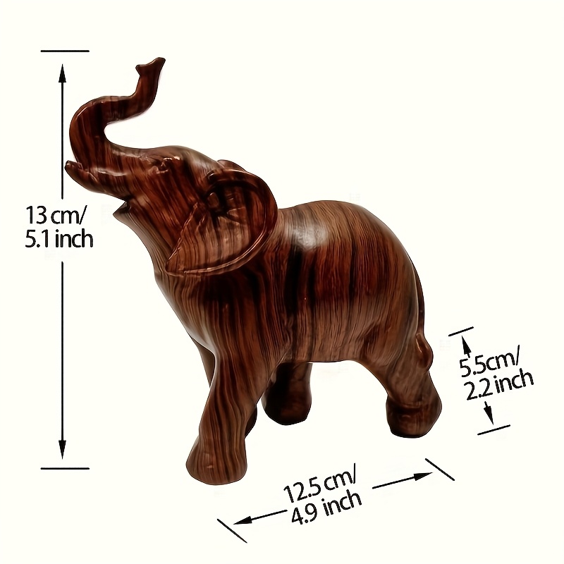 E-shop Elefant Tier Skulptur in Dunklen Farben, Kunstharz Handwerk, Tischdekoration für Wohnzimmer und Schlafzimmer, Büro Tischdeko Skulptur